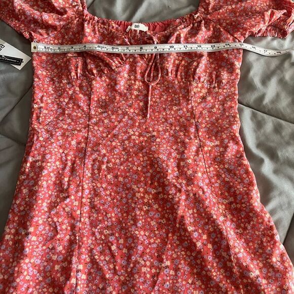 BP. Ditsy Floral Tie Front Mini Dress - Picture 11 of 13